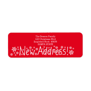 New Address Snowflake Christmas