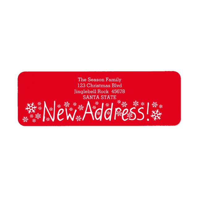 New Address Snowflake Christmas (Vorne)