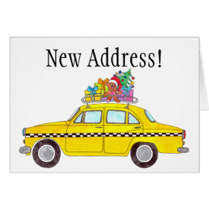 New Address Yellow Cab Taxi Christmas Ohrts