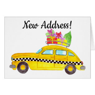 New Address Yellow Cab Taxi Christmas Ohrts