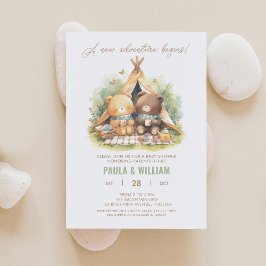 New Adventure Happy Campers Baby Showeinlage einla Einladung