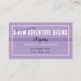 New Adventure Purple Registry Enclosure Card Begleitkarte