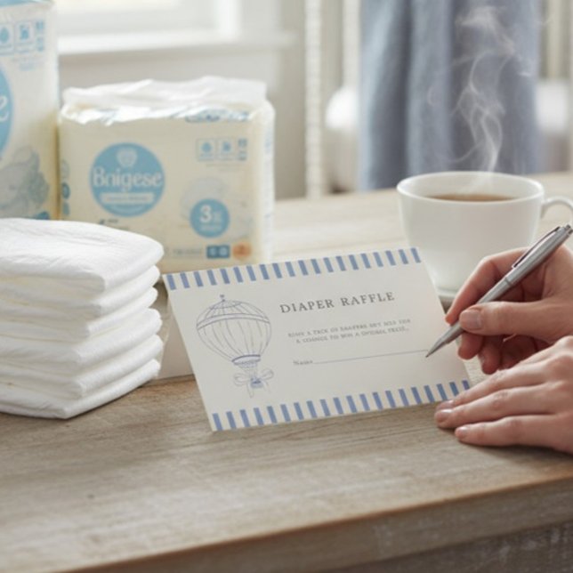 New adventures Baby Shower Diaper Raffle  Begleitkarte (Von Creator hochgeladen)