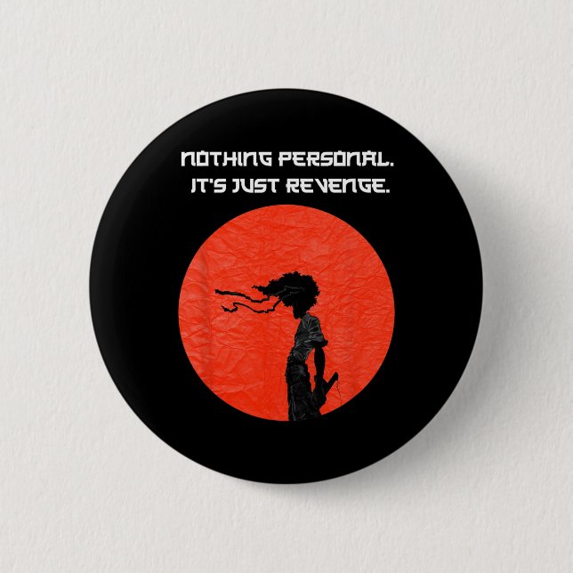 New Afro Samurai Manga Anime Cartoon Tee  Button (Vorderseite)