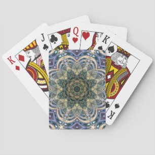 New Age Bohemisch Yoga Blue Lila Mandala Spielkarten