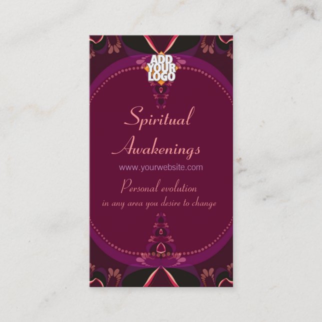 New Age Digital Lage w/Logo Burgundy Business Car Visitenkarte (Vorderseite)