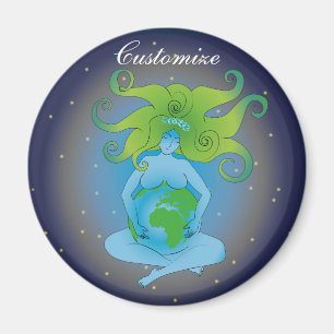 New Age Gaia Goddess Thunder_Cove Magnet