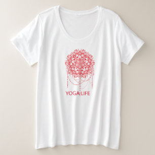 New Age mandala farbenfrohe Kunst-Yoga Große Größe T-Shirt