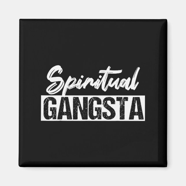 New Age Sritual Srituality Yoga Gangster Enlighten Magnet (Vorne)