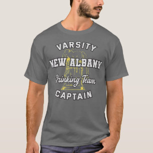 New Albany Drink Team Captain Indiana Beer Liebe T-Shirt