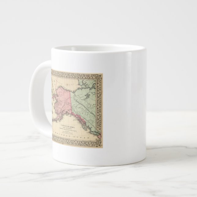 New America Map von Mitchell Jumbo-Tasse (Vorderseite Links)