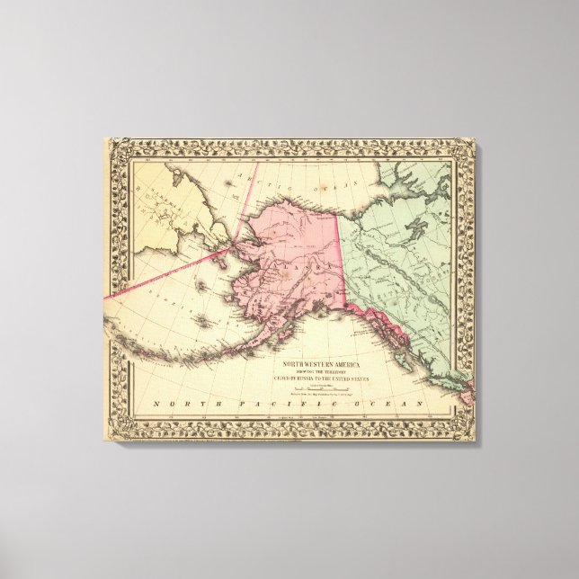New America Map von Mitchell Leinwanddruck (Vorderseite)
