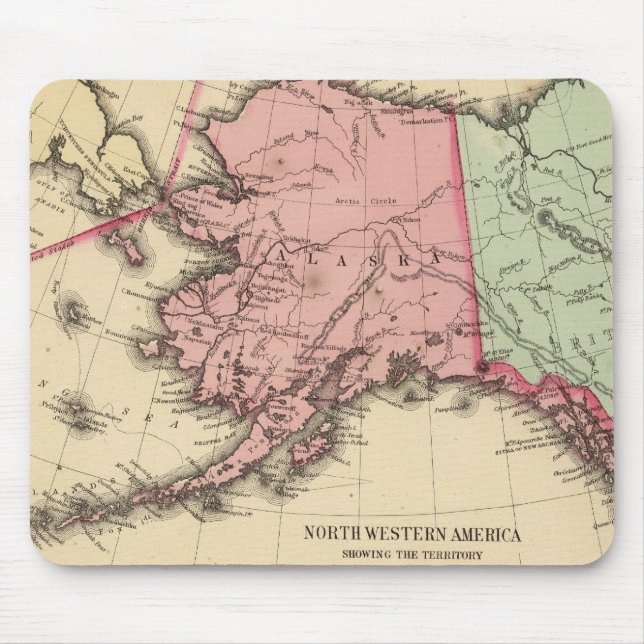 New America Map von Mitchell Mousepad (Vorne)