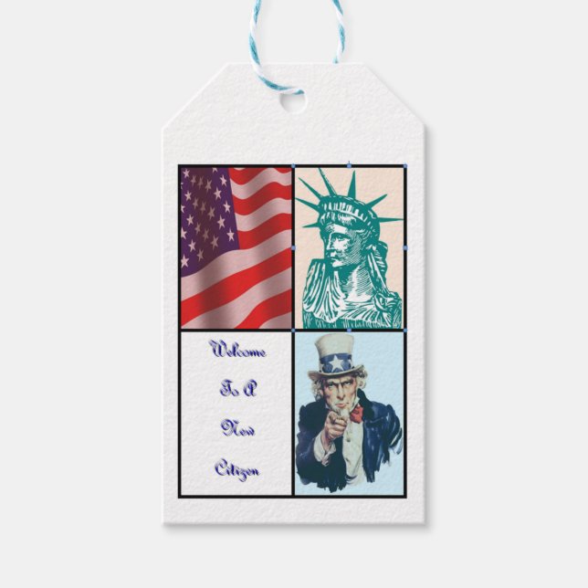 New American Citizen Geschenkanhänger (Vorderseite)