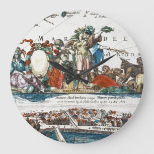 NEW AMSTERDAM, 1673 GROßE WANDUHR