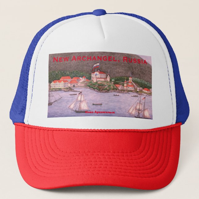 New Archangel, Russland (Sitka) Malerei Trucker Ha Truckerkappe (Vorderseite)