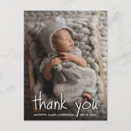 New Baby Birth Ankündigung Vielen Dank Postkarte