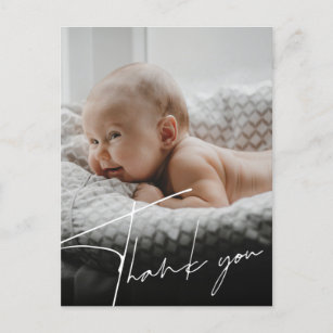 New Baby Birth Ankündigung Vielen Dank Postkarte