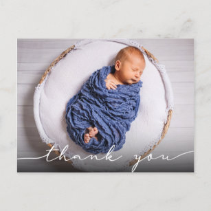 New Baby Birth Ankündigung Vielen Dank Postkarte
