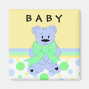 New Baby Blue Teddybear Magnet