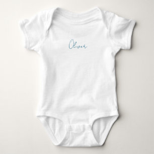 New Baby Boy Blue Name Sweet Newborn Simple Strampler