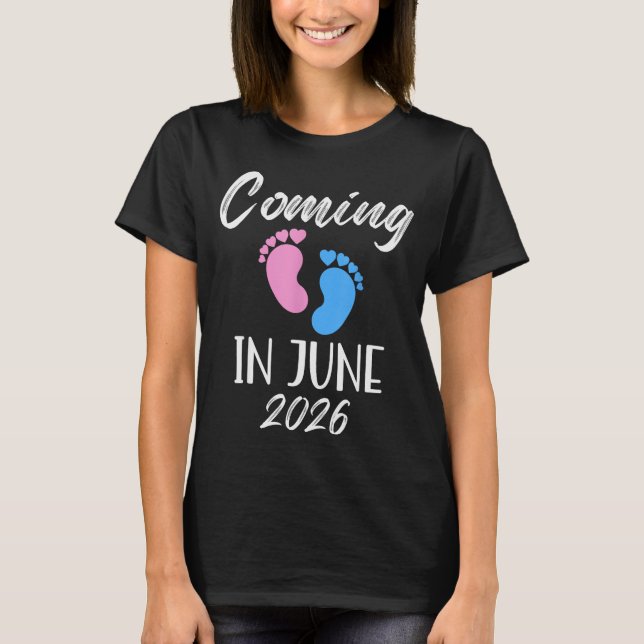 New Baby Coming In June 2026 Funny Baby Shower Boy T-Shirt (Vorderseite)