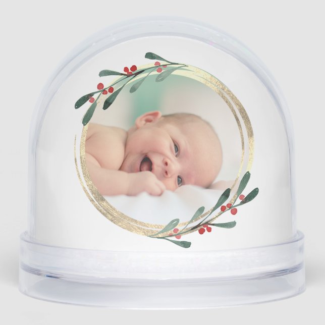 new baby family Christmas Schneekugeln (Vorderseite)