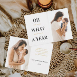 New Baby Family Foto Weihnachtskarten Dankeskarte