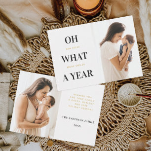 New Baby Family Foto Weihnachtskarten Dankeskarte