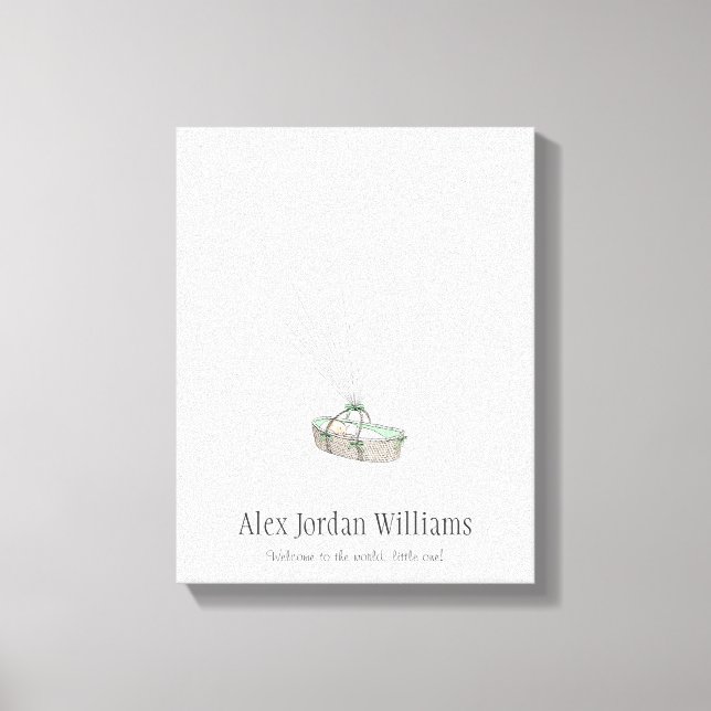 New Baby Fingerprint Balloon Gästebuch - Green (Vorderseite)