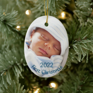New Baby Foto Baby's First Christmas Keramik Ornament