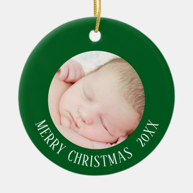 New Baby Foto Weihnachtsschmuck (Vorne)