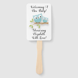 New Baby Junge Mutter Baby Shower Niedlich Owls Fächer