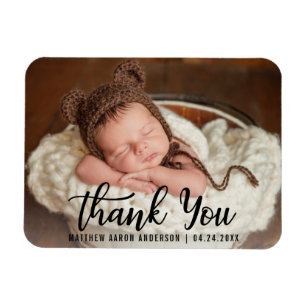 New Baby Modern Vielen Dank Blk Magnet