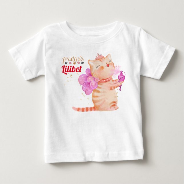 New Baby Princess Lilibet Niedlich Kitten Name Bab T-shirt (Vorderseite)
