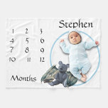New Baby Säugling Milestone Blue Dragon Teddy Bear Fleecedecke<br><div class="desc">Dieses Design wurde mithilfe von digitaler Kunst erstellt und kann in dem Bereich personalisiert sein, der zur Verfügung gestellt wird, oder indem Sie den Klick wählen, um weitere Optionen anzupassen und den Namen, die Initialen oder die Wörter zu ändern. Sie können auch die Textfarbe und den Textstil ändern oder den...</div>