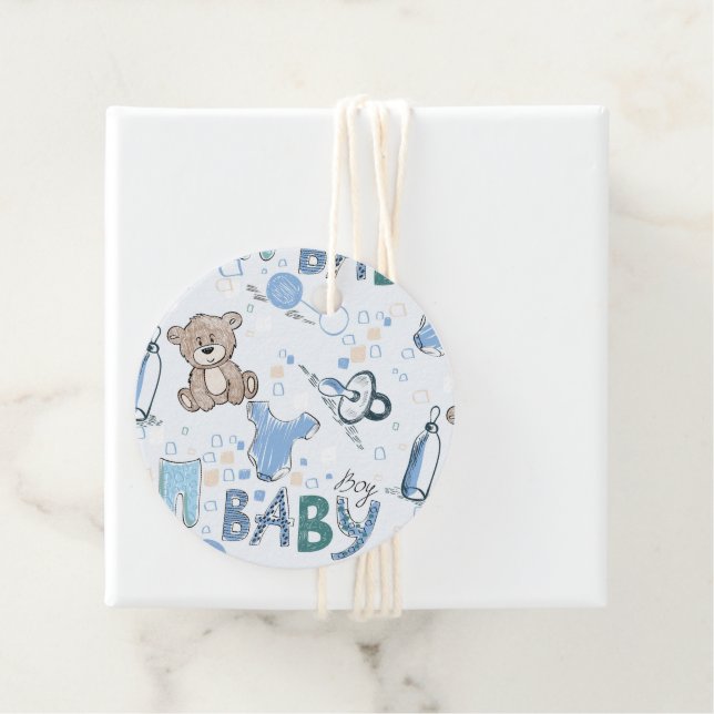 New Baby Teddy Bears Geschenkanhänger (Beispiel)