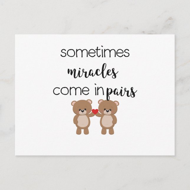 New Baby - Twins Postkarte (Vorderseite)