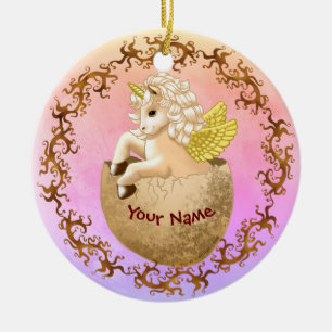 New Baby Unicorn Keramik Ornament
