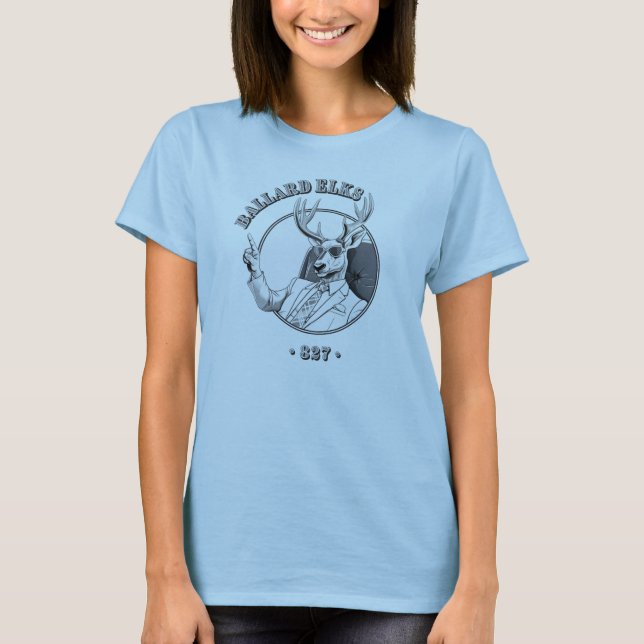 NEW BAR FUNDRAISER Suave Elk T-Shirt (Vorderseite)