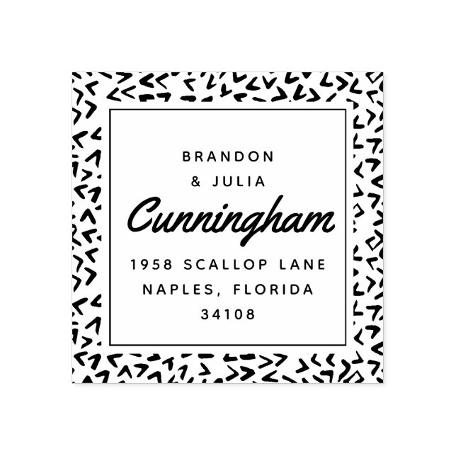 New Beach House Rücksendeadresse Gummistempel (Prägung)