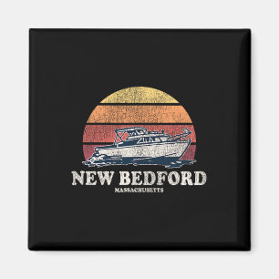 New Bedford Ma Vintage-Schifffahrt 70er Retro-Boot Magnet