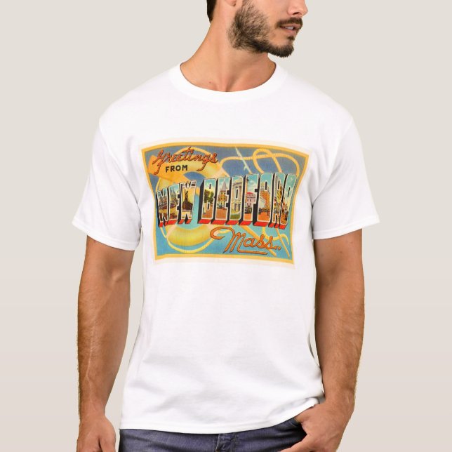 New-Bedford Massachusetts MA alte Reise-Andenken T-Shirt (Vorderseite)