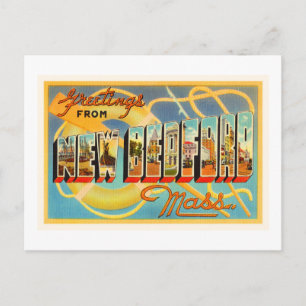New Bedford Massachusetts MA Old Travel Souvenir Postkarte