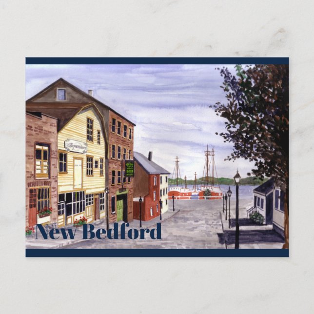 New Bedford Massachusetts New England Malerei Postkarte (Vorderseite)