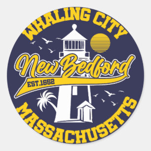 New Bedford, Massachusetts Runder Aufkleber