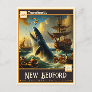 New Bedford, Massachusetts Vintage Postkarte