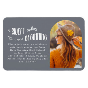 New Begings 2023 Foto Graduation Party Magnet