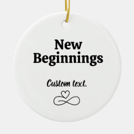 New Beginnings, Divorce Gifts for Her Breakup Xmas Keramik Ornament