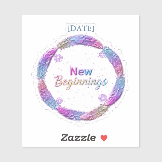 New Beginnings / Nuevos Comienzos 2027 Aufkleber (Blatt)